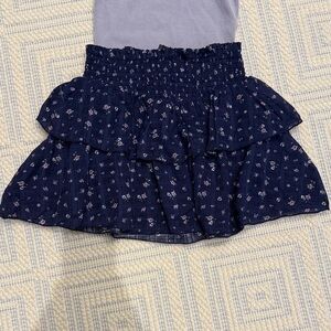 Katie J NYC Navy Floral Skirt